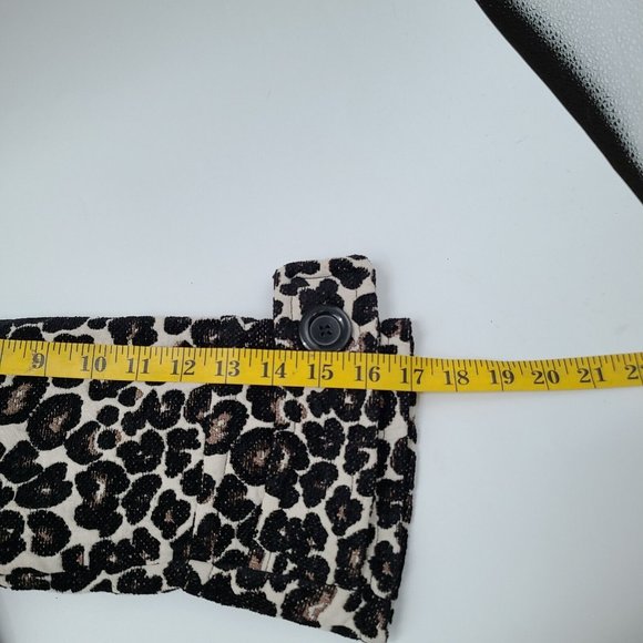 Women's Forever 21‎ Jacket Sz Small Leopard Animal Print Textured 3/4 Sleeve - Picture 10 of 11